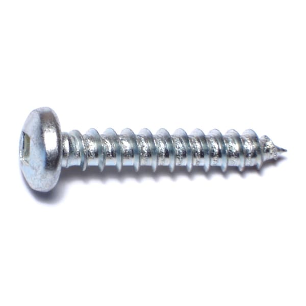 Midwest Fastener Sheet Metal Screw, #12 x 1-1/4 in, Zinc Plated Steel Pan Head Square Drive, 20 PK 64052 - main